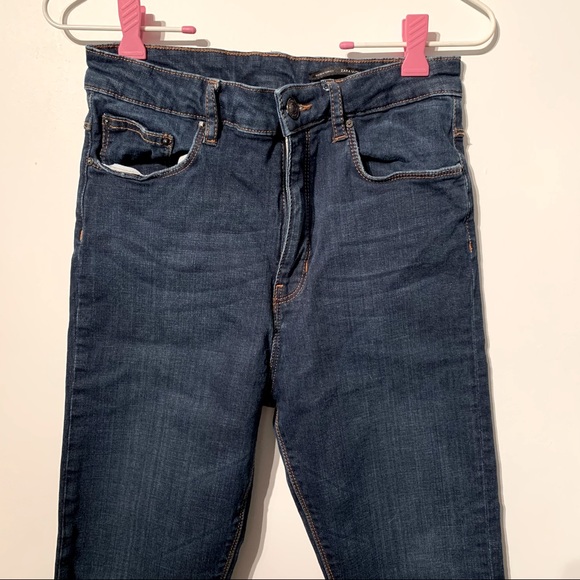 Zara High Waisted Dark Stretchy Jeans - Picture 9 of 9